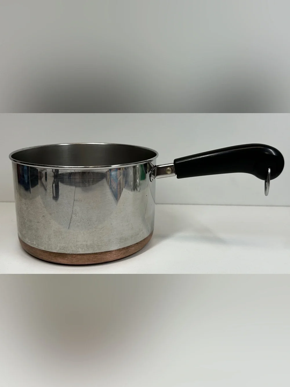 Vintage 1801 Revere Ware Tall 3qt Copper Bottom Sauce Pan/Pot Clinton, IL